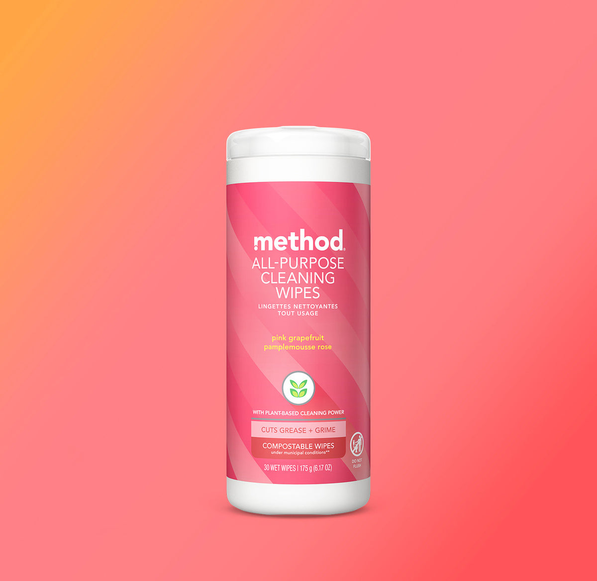 all-purpose cleaning wipes – pink grapefruit, 30 ct - Image 2