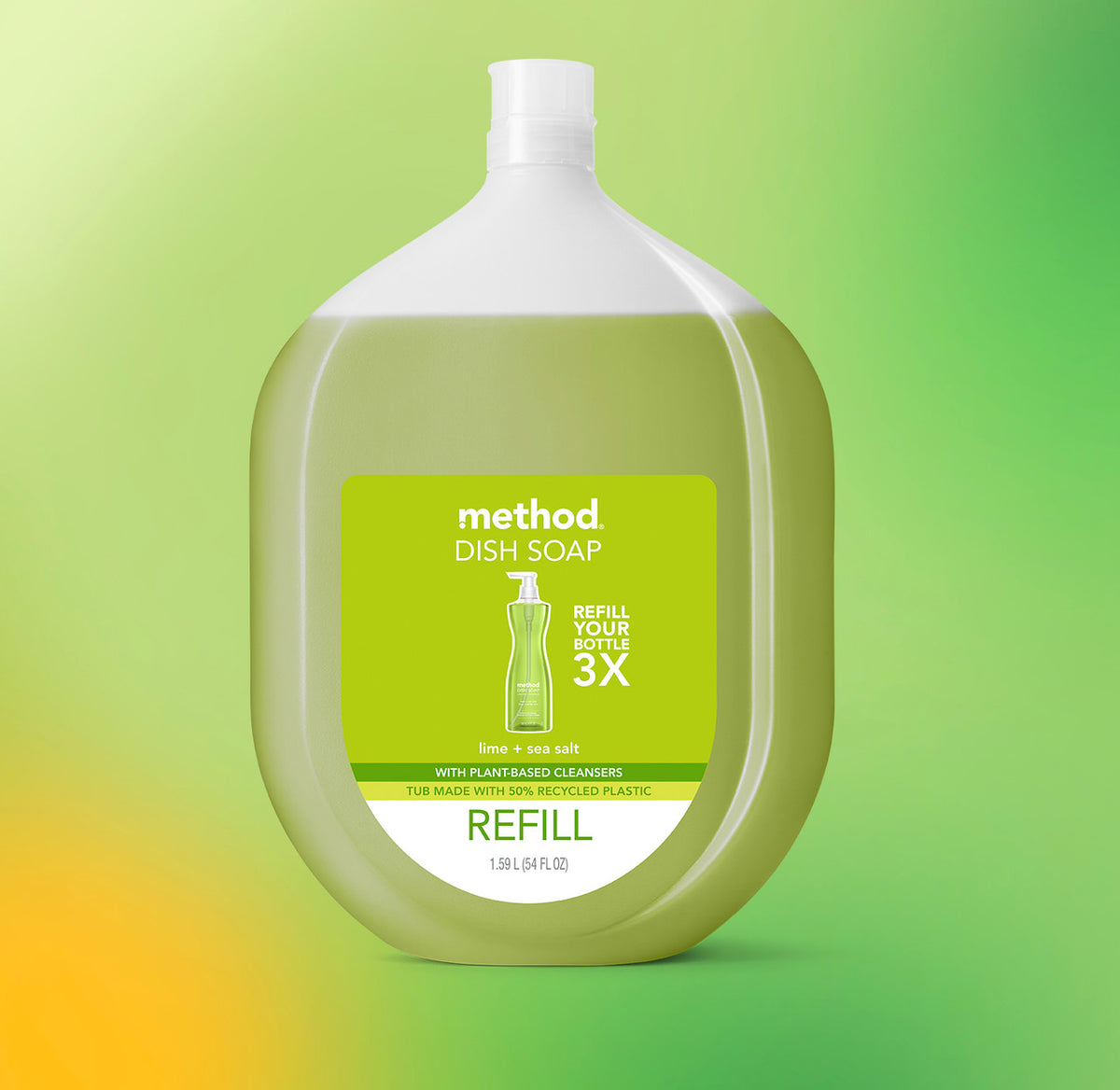dish soap refill – lime + sea salt, 54 fl oz - Image 2