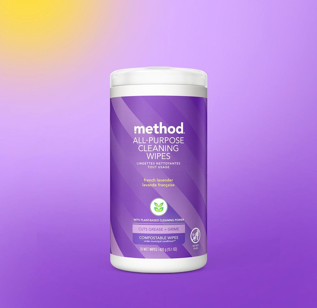 all-purpose cleaning wipes – french lavender, 70 ct - Image 2