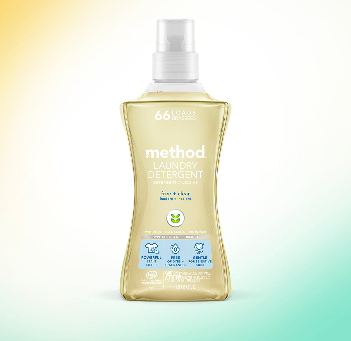 laundry detergent – free + clear, 53.5 fl oz - Image 2