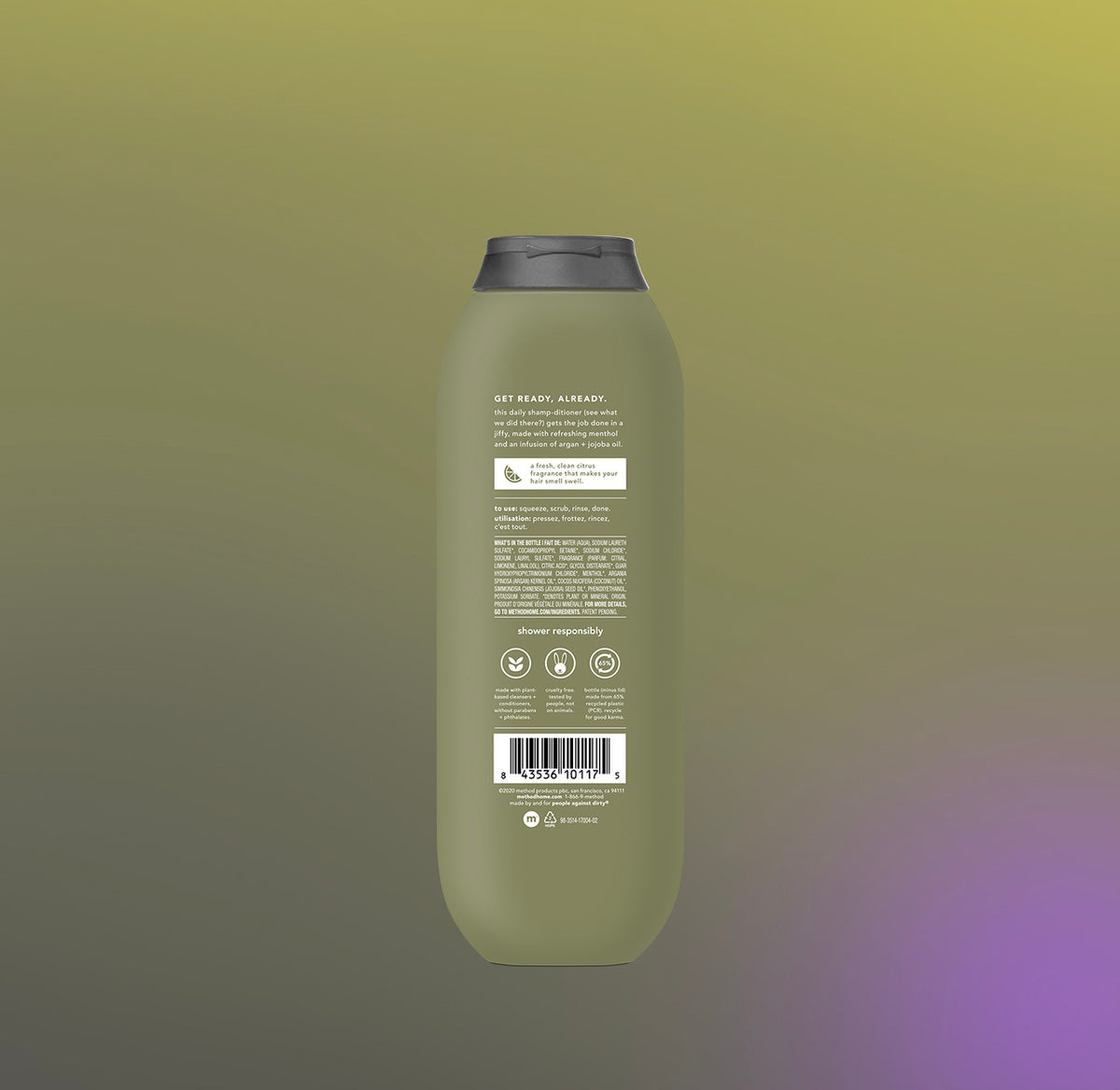 men 2-in-1 shampoo + conditioner – bergamot + lime, 14 fl oz - Image 3