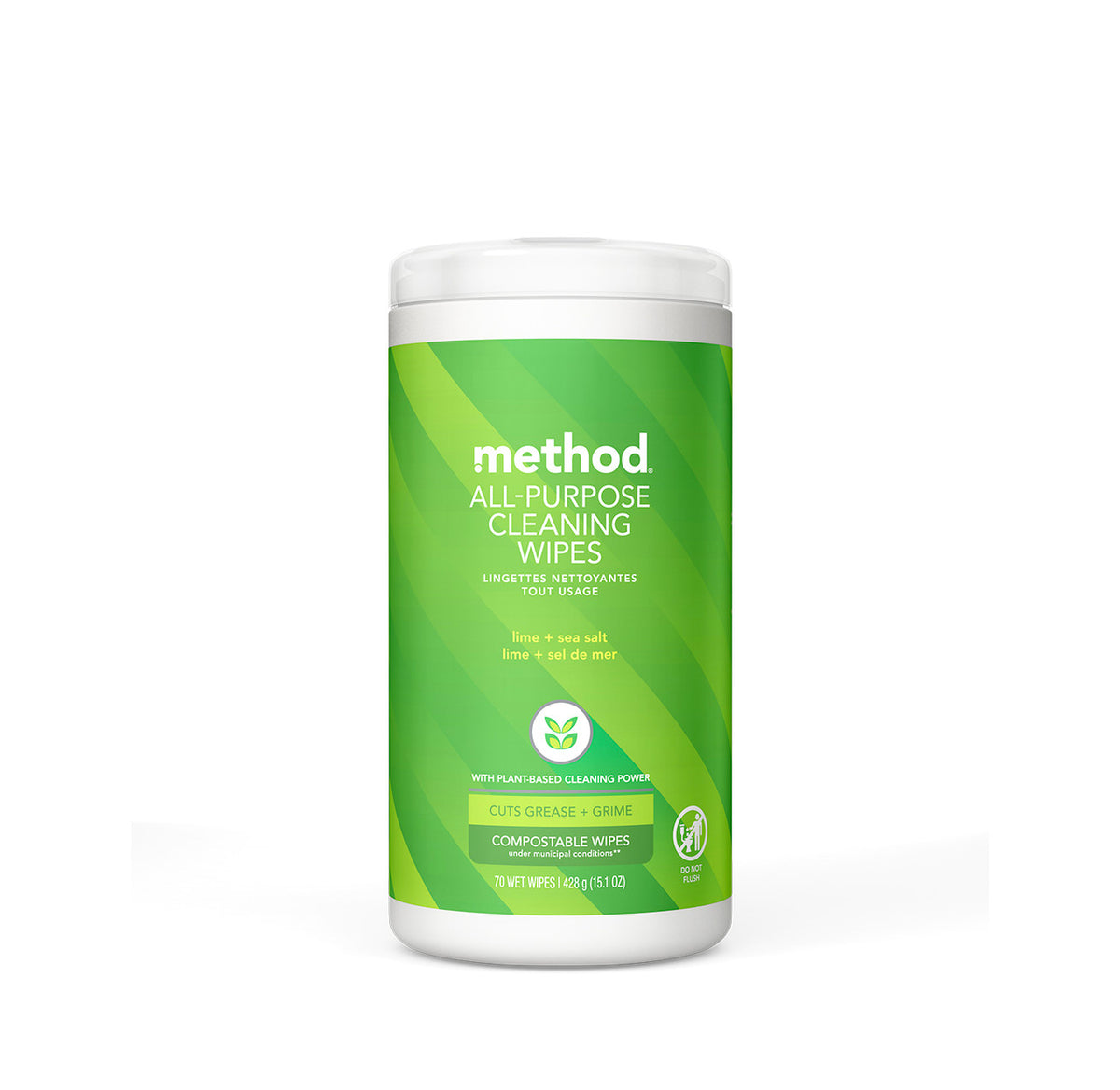 all-purpose cleaning wipes – lime + sea salt, 70 ct - Image 1