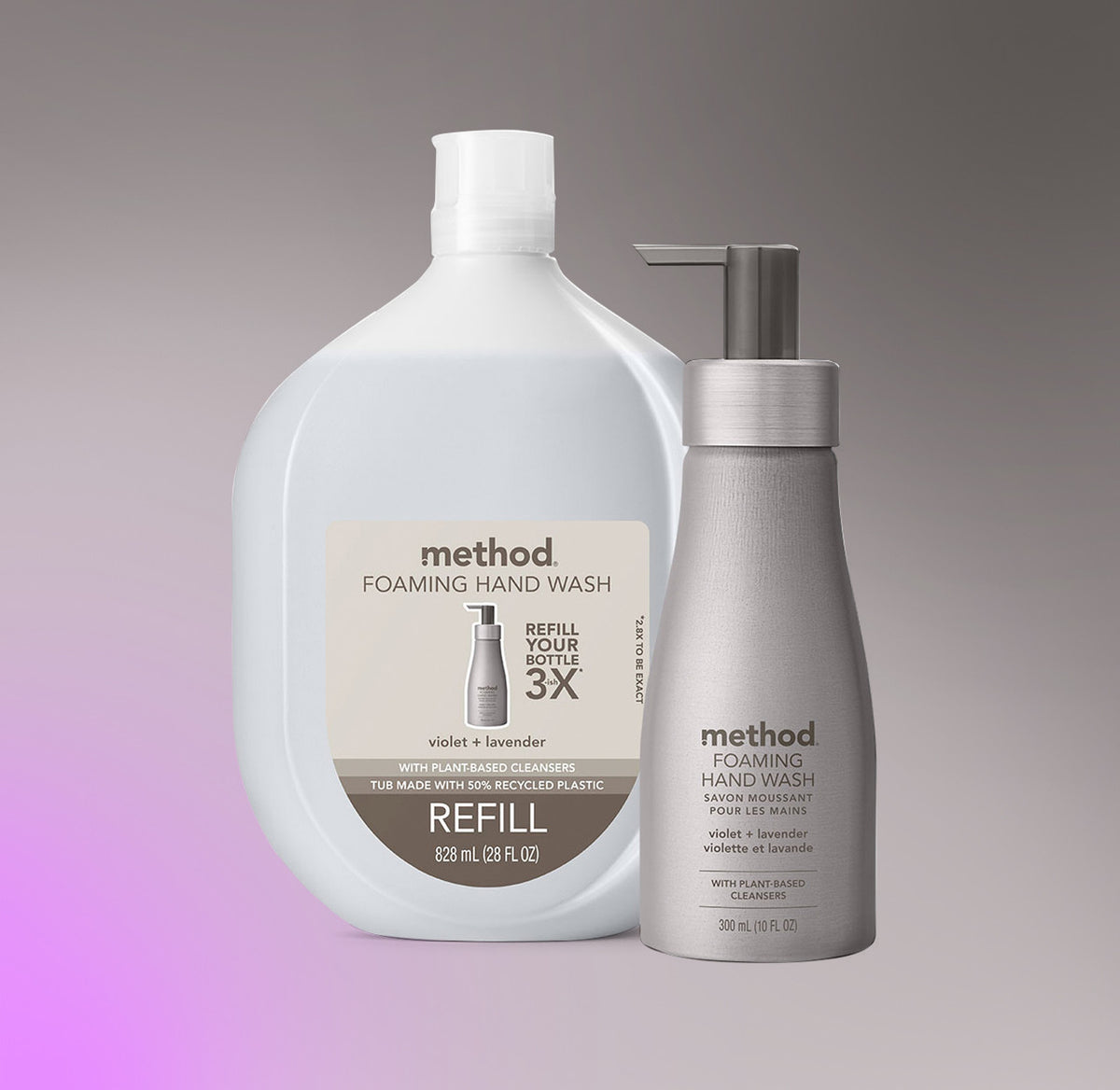 foaming hand wash – violet + lavender, 10 fl oz - Image 4