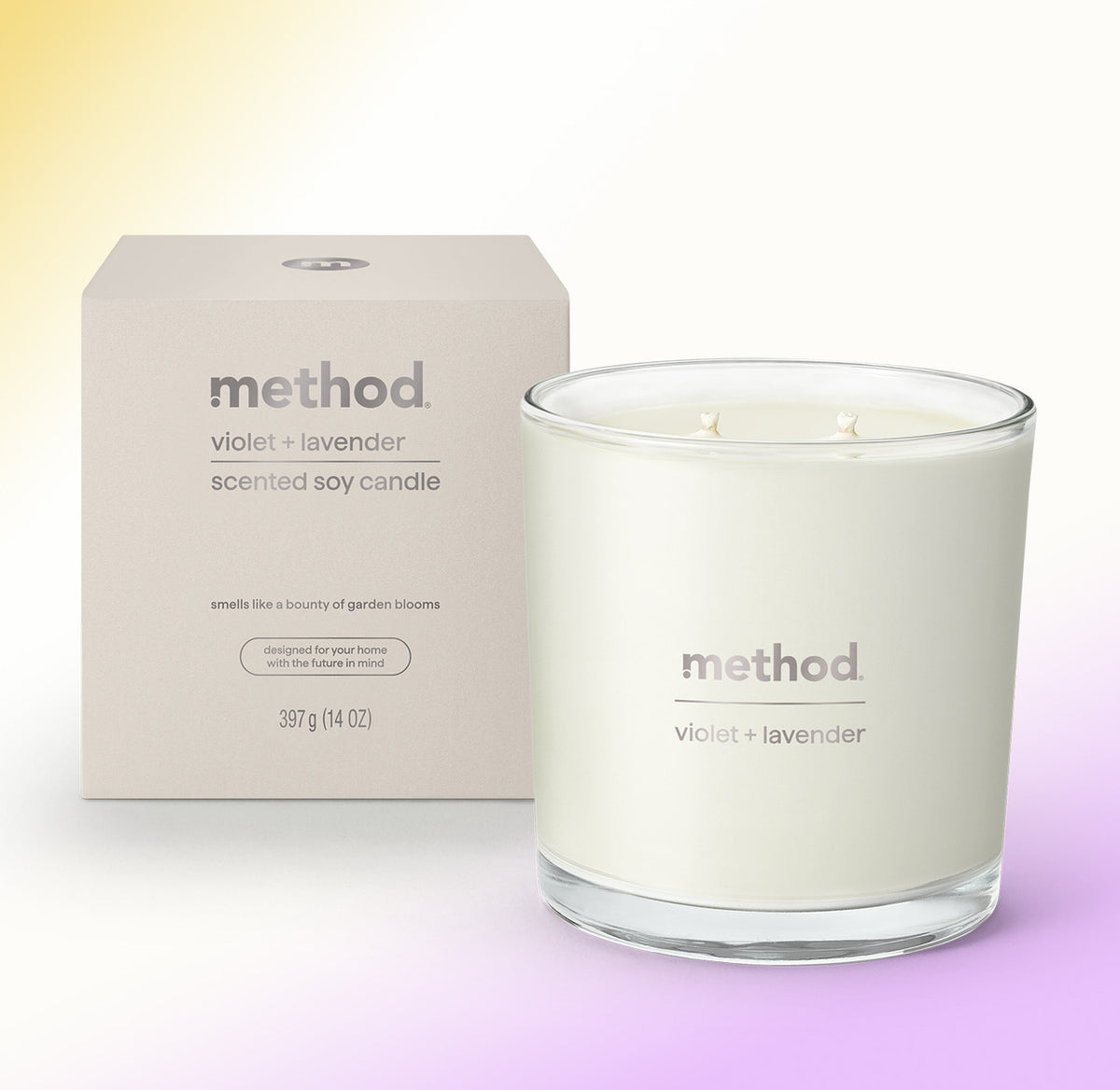 premium soy candle – violet + lavender, 14 oz - Image 3