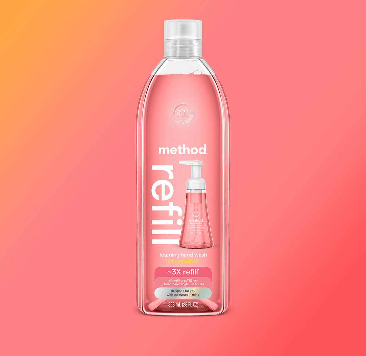 foaming hand wash refill – pink grapefruit, 28 fl oz 1 - Image 2