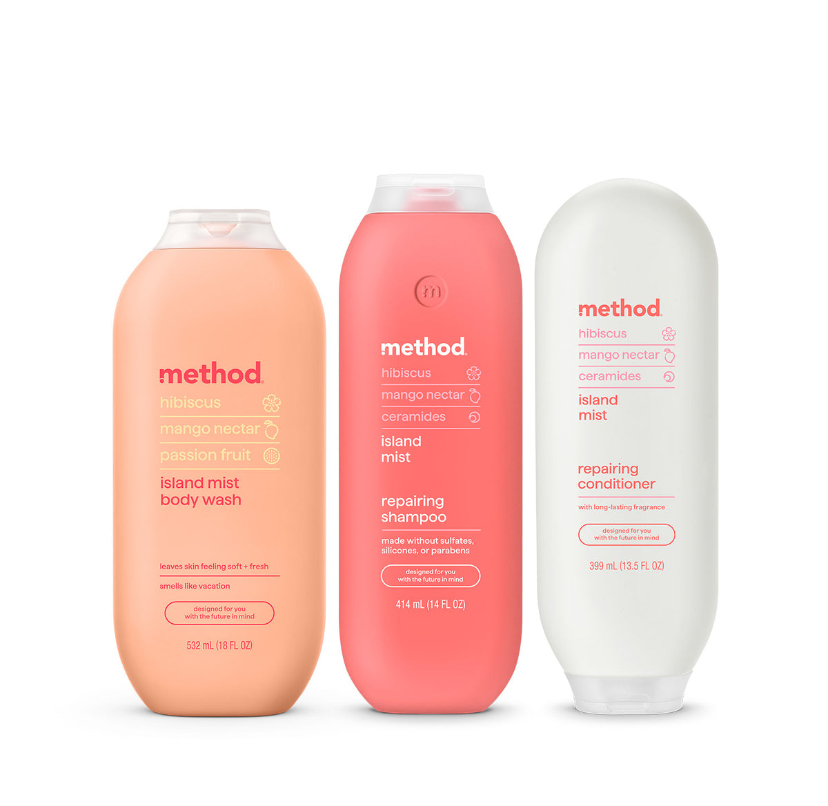 MTHD_IslandMist_Bundle_OnWhite.jpg shower trio – island mist, 45.5 oz - Image 1