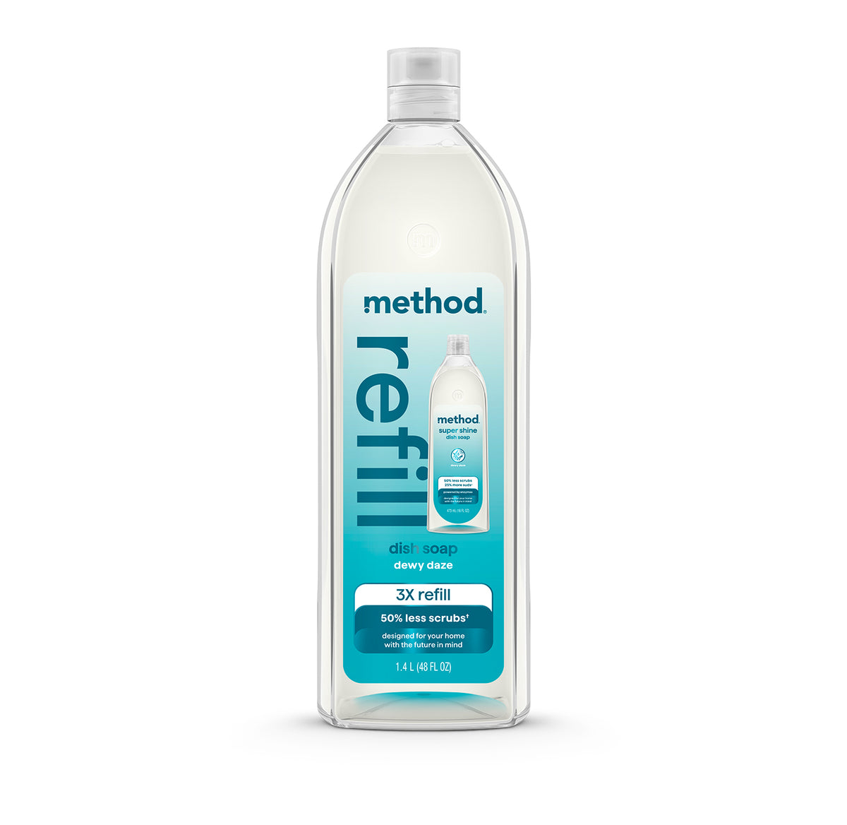 MTHD_LiquidDishSoapRefill_48oz_DewyDaze_Front_US_390780_2.jpg super shine liquid dish soap refill – dewy daze, 48 fl oz - Image 1