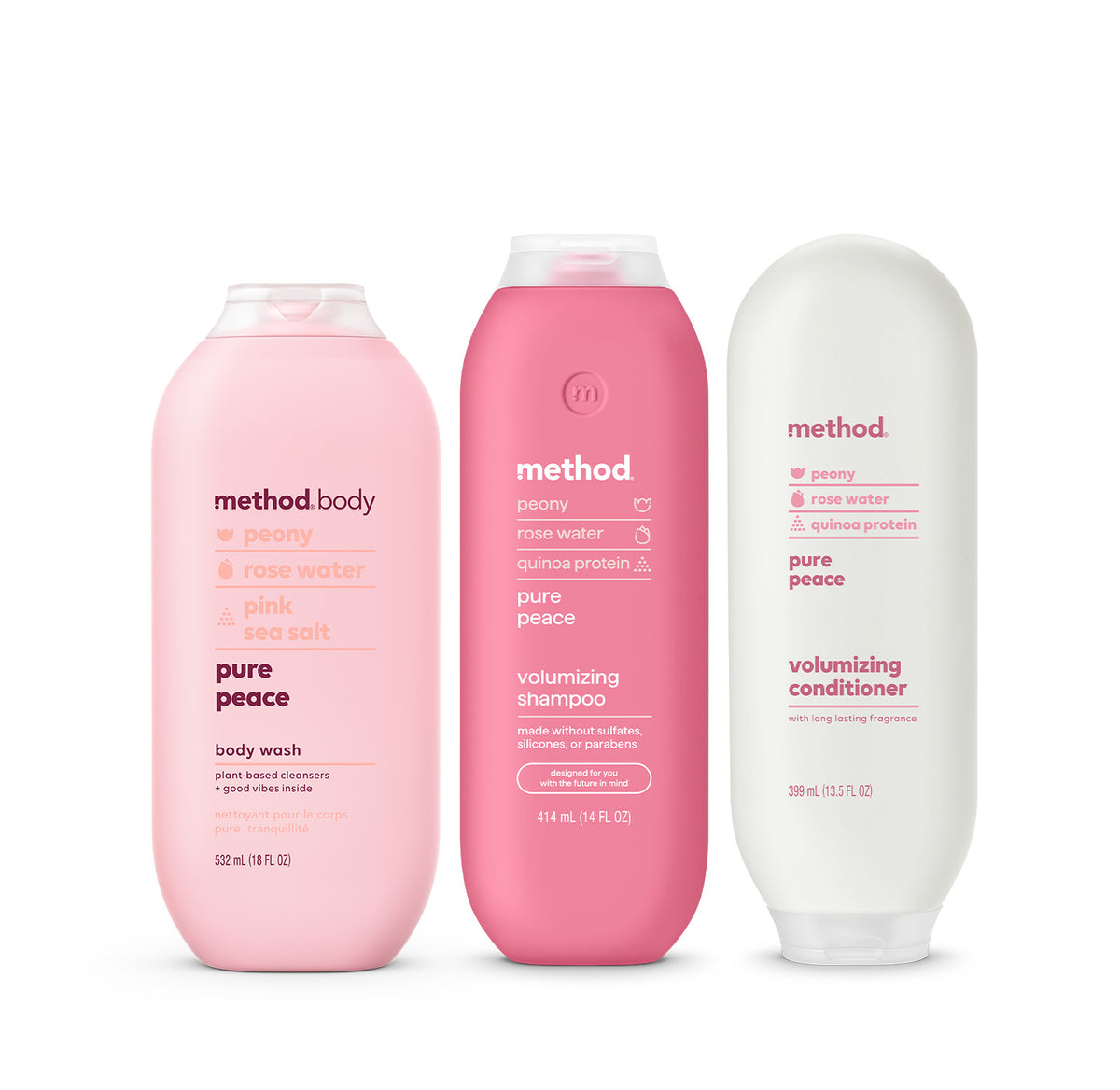 MTHD_PurePeace_Bundle_OnWhite.jpg shower trio – pure peace, 45.5 oz - Image 1
