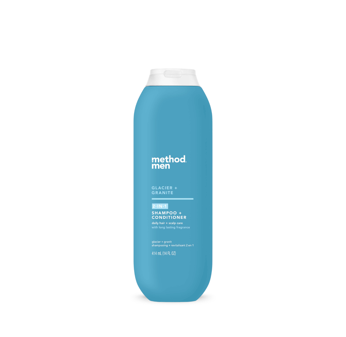 glacier_granite_2_1_front.png men 2-in-1 shampoo + conditioner – glacier + granite, 14 fl oz - Image 1